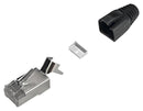 MH CONNECTORS MHRJC6R1421 Modular Connector, w/Cable Clamp & Black Boot, RJ45 Plug, 1 x 1 (Port), 8P8C, Cat6, Cable Mount