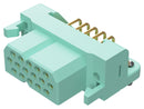 POSITRONIC DF16F4BN/AA RECT PWR CONN, R/A RCPT, 16POS, 3R0W/PCB