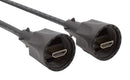 BULGIN LIMITED PXP0036/4M00 Audio / Video Cable Assembly, IP67, HDMI Plug, Sealed, HDMI Plug, Sealed, 13.12 ft, 4 m, Black
