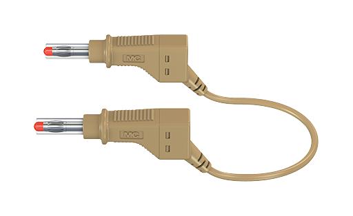 Staubli 66.9407-100-27 66.9407-100-27 Banana Test Lead 4mm Stackable Plug 3.3 ft 1 m Brown 32 A