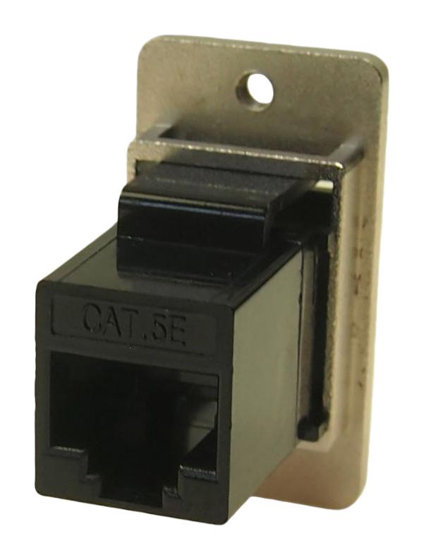 MULTICOMP PRO MP - CP30720M3 In-Line Adapter, M3 Holes, Nickel, Adaptor, In-Line, RJ45, RJ45, MP DUAL SLIM CAT5e