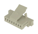 SAMTEC ISS1-08-L Connector Housing, w/Latch, White Nylon, 1Row, MicroMate ISS1 Series, Receptacle, 8 Ways, 2.54 mm