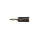 POMONA 1325-0 BANANA PLUG, STACKING, 4.3MM, 15A, BLK