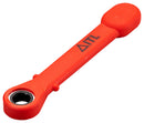 INSULATED TOOLS LTD 07019 Ratchet Ring Spanner, Insulated, Steel Alloy, 19 mm AF, 212 mm Length