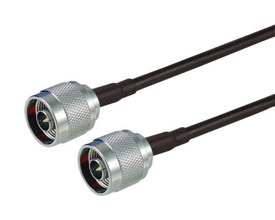 L-COM CA-NMNMA002 RF / Coaxial Cable Assembly, N-Type Plug to N-Type Plug, CA-195, 50 ohm, 2 ft, 609.6 mm, Black