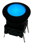 MEC 5GTH93502+10AQS16+AQW0916 Tactile Switch, Blue LED, Multimec 5G Series, Top Actuated, Through Hole, Round Button, 3.5 N