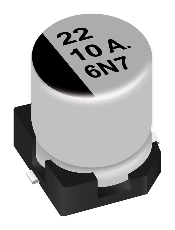 PANASONIC EEE1EA101UP SMD Aluminium Electrolytic Capacitor, Radial Can - SMD, 100 &micro;F, 25 V, 2000 hours @ 85&deg;C, Polar