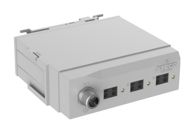 STEGO 07200.2-00 Sensor Distribution Box, M12 Connector - 4 Pole, 3 Ports, AHC 072 Series, IP40