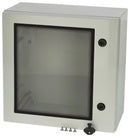 FIBOX ARCA 303021W NO MP Plastic Enclosure, 2-Point Lock, Cover w/Window, Multipurpose, Polycarbonate, 300 mm, 300 mm
