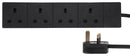 PRO ELEC PELB1999 Extension Lead, 4 Outlets, UK, 13 A, 240 V, UK Type G, 7.5 m