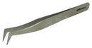 MULTICOMP PRO MP015188 Tweezers, Sharp Hooked Tip, 115mm OAL, Stainless Steel Body/Tip