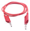 MUELLER ELECTRIC BU-2020SR-A-24-2 Banana Test Lead, 4mm Banana Plug, Stackable, 4mm Banana Plug, Stackable, 24 ", 610 mm, Red, 19 A