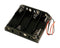 HAMMOND BH4AAW Battery Holder, 4 x AA, Wire Leads, BH Series