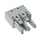 WAGO 770-243 Pluggable Terminal Block, 10 mm, 3 Ways, 20AWG to 12AWG, 4 mm&sup2;, Push In, 25 A