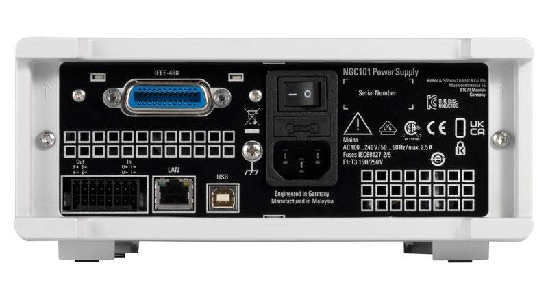 ROHDE & SCHWARZ NGC101-G Bench Power Supply, w/ GPIB Interface, Programmable, 1 Output, 0 V, 32 V, 0 A, 10 A