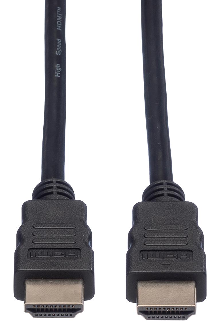 ROLINE 11.04.5548 Audio / Video Cable Assembly, HDMI A Plug, HDMI A Plug, 49 ft, 15 m, Black