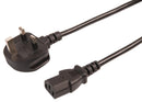 PRO ELEC PELB2147 LEAD UK PLUG TO IEC C13 10A BLK 5M