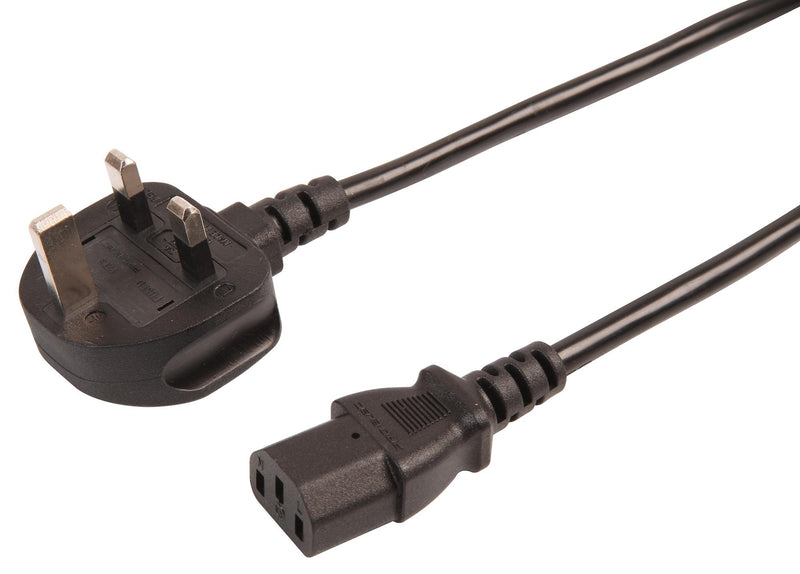 PRO ELEC PELB2147 LEAD UK PLUG TO IEC C13 10A BLK 5M