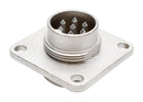 AMPHENOL SINE/TUCHEL C09131S0071002 Circular Connector, C091D Series, Panel Mount Receptacle, 7 Contacts, Solder Pin, Threaded