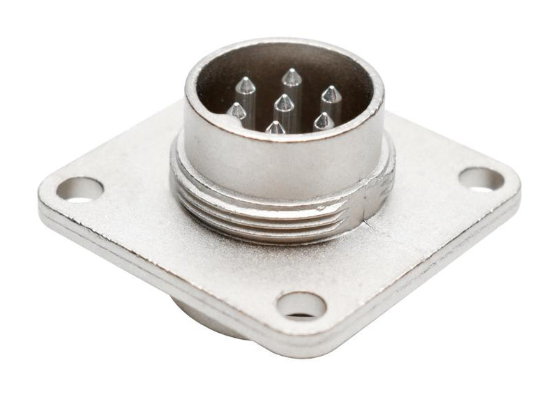 AMPHENOL SINE/TUCHEL C09131S0071002 Circular Connector, C091D Series, Panel Mount Receptacle, 7 Contacts, Solder Pin, Threaded