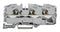 WAGO 2016-1301 DIN Rail Mount Terminal Block, 3 Ways, 20 AWG, 4 AWG, 16 mm&sup2;, Clamp, 76 A