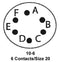 ITT CANNON KPSE06A106S Circular Connector, KPS Series, MIL-DTL-26482 Series I, Straight Plug, 6 Contacts, Crimp Socket