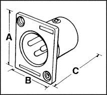 ITT Cannon XLR-3-32-F77 XLR-3-32-F77 Connector XLR Jack 3 Position