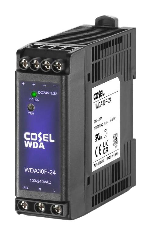 COSEL WDA30F-48 AC/DC DIN Rail Power Supply (PSU), ITE, 1 Output, 33.6 W, 48 V, 700 mA