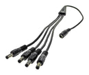 MULTICOMP PRO MP014089 Barrel Power Cord, DC Splitter, 4x 2.1mm DC Power Plug to 2.1mm DC Power Socket, 17.7 ", 450 mm