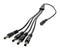 MULTICOMP PRO MP014089 Barrel Power Cord, DC Splitter, 4x 2.1mm DC Power Plug to 2.1mm DC Power Socket, 17.7 ", 450 mm