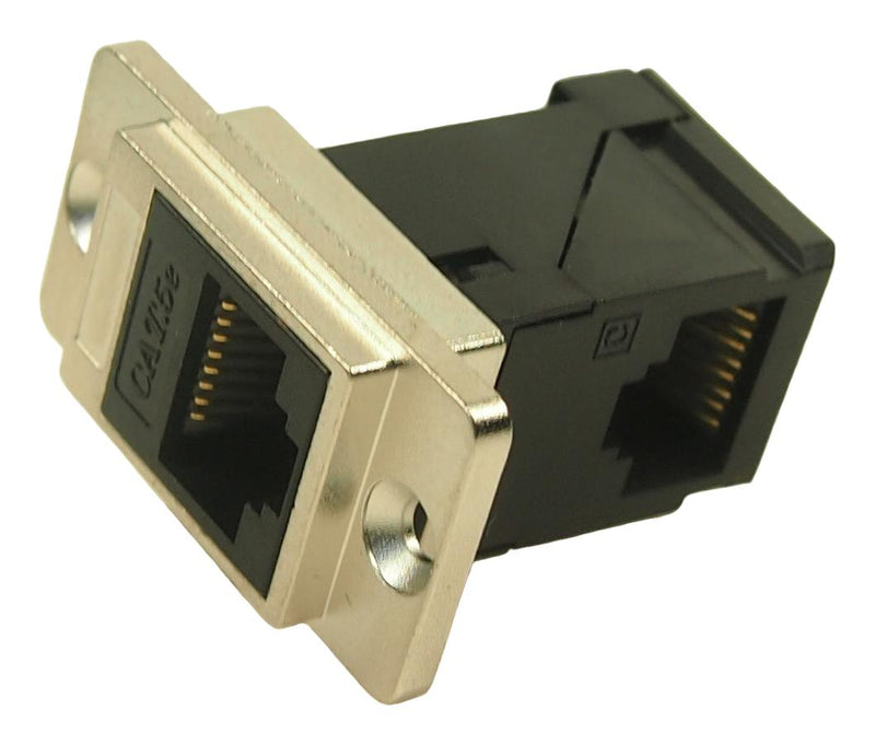 MULTICOMP PRO MP-CP30751M In-Line Adapter, Nickel, Adaptor, In-Line, RJ45, RJ45, MP DUAL SLIM RA FEEDTHROUGH