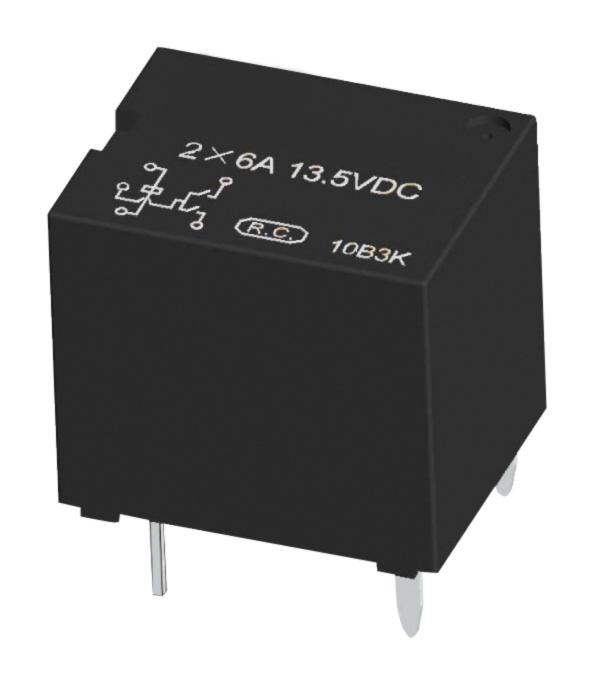 MULTICOMP PRO MPCMA55-S-DC12V-A Automotive Relay, Microminiature, 12 VDC, 6 A, DPST-NO, Through Hole, PC Pin, MP Automotive Relays