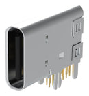AMPHENOL COMMUNICATIONS SOLUTIONS GSB1C912140FSHR USB Connector, 2Row, USB Type C, USB 2.0, Receptacle, 14 Ways, Through Hole Mount, Right Angle