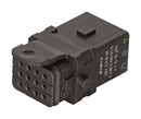 HARTING 09100123101 Heavy Duty Connector Insert, Han Series, 12 Contacts, 3 Row, Receptacle, 1A, Socket