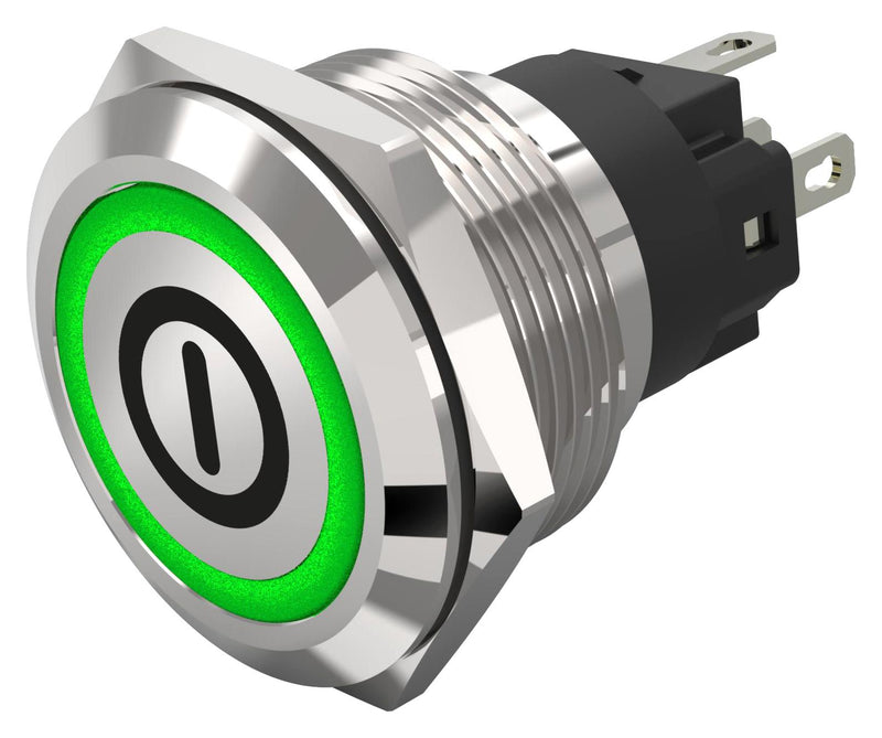 EAO 82-6151.1133.B001 Vandal Resistant Switch, 82 Series, 22.3 mm, SPDT, Momentary, Round