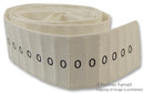 PRO POWER LHS12-4TW/0 Wire Marker, Pre Printed Heat Shrinkable Sleeve, 0, PO (Polyolefin), White, 5mm x 20mm, 12 mm