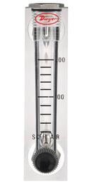 DWYER VFA-9-BV Air Flowmeter, 20SCFH to 200SCFH, 5%, 3.175mm, 6.9bar, VF Series Flow Meter, Brass Valve