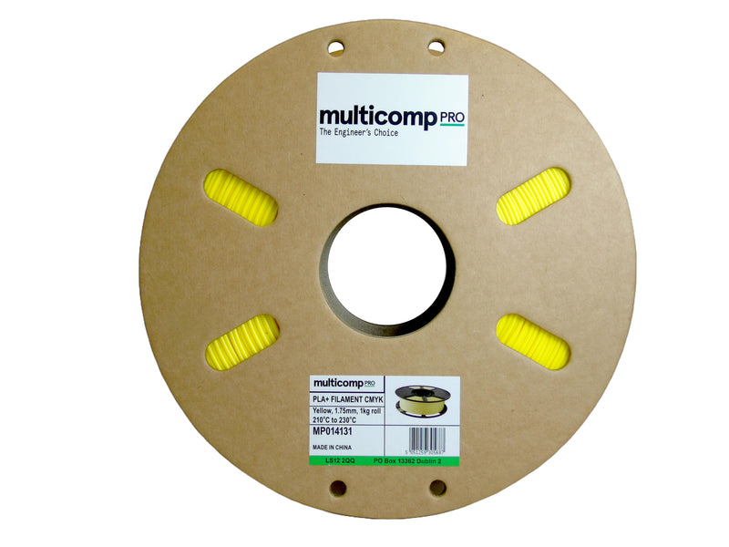MULTICOMP PRO MP014131 3D Printer Filament, 1.75mm, PLA (Polylactide), Yellow, 1kg, 210&deg;C to 230&deg;C