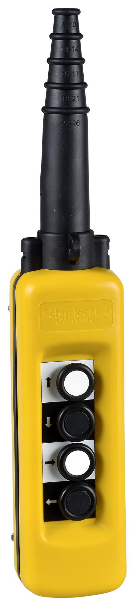 SCHNEIDER ELECTRIC XACA471 Pendant Station, Harmony, 4, 3 A, SPST-NO