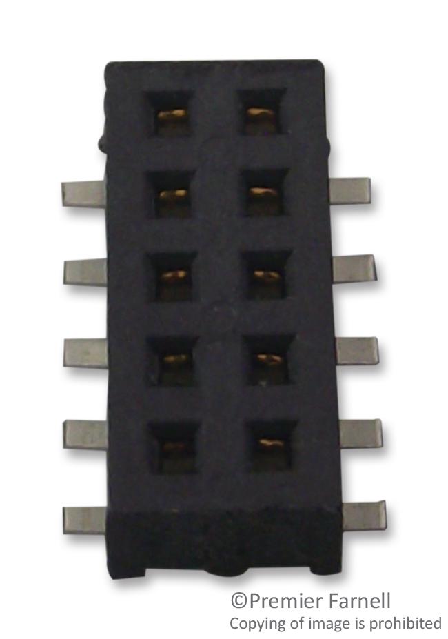 SAMTEC CLP-105-02-L-D-TR PCB Receptacle, Board-to-Board, 1.27 mm, 2 Rows, 10 Contacts, Surface Mount, CLP