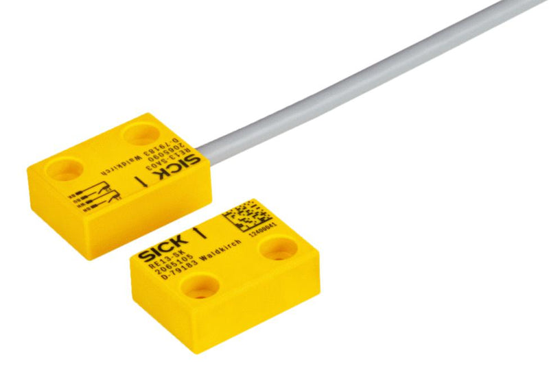 SICK RE13-SA64 Safety Interlock Switch, Magnetic Sensor, RE1 Series, DPST-NO, Cable with 4 Pin M12 Connector, IP67
