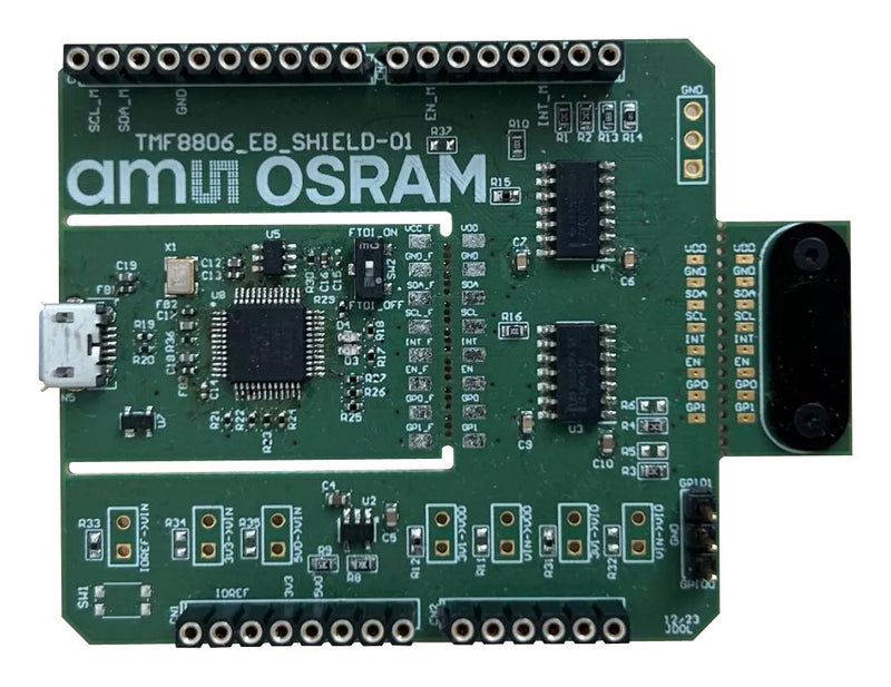 AMS OSRAM GROUP TMF8806_EVM_EB_SHIELD MCU Shield Board, TMF8806, Time-of-Flight Sensor