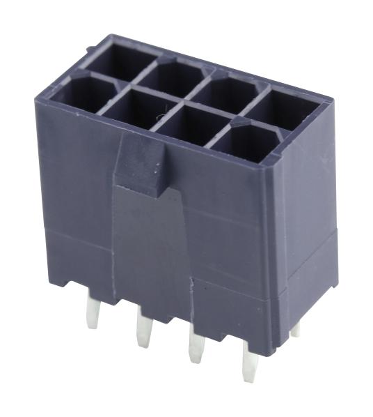 MOLEX 172447-0208 Pin Header, Power, Wire-to-Board, 4.2 mm, 2 Rows, 8 Contacts, Through Hole Straight