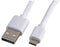 PRO SIGNAL PSG91570 USB Cable, Type A Plug to Micro Type B Plug, 3 m, 9.8 ft, USB 2.0, White