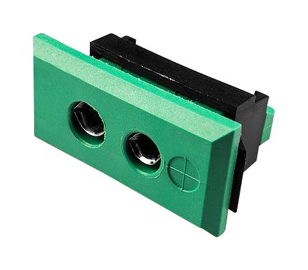 LABFACILITY IS-K-FF(IEC) (PACK OF 10) Thermocouple Connector, Socket, Standard, K, Green, IEC, Fascia Mount, Pack of 10 XF-2867-FAR