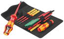 WERA K K TURBO I IMPERIAL 1 TIE Screwdriver Set, VDE, Handle/Phillips/Slotted/Torx/Hook and Loop Fastener Strip, 16 Pieces