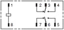 OMRON ELECTRONIC COMPONENTS G2RL-24  DC5 General Purpose Relay, G2RL Series, Power, Non Latching, DPDT, 5 VDC, 8 A