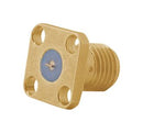 HUBER+SUHNER 23_SMA-50-0-2/111_NE RF / Coaxial Connector, SMA Coaxial, Straight Flanged Jack, Tab, 50 ohm, Beryllium Copper