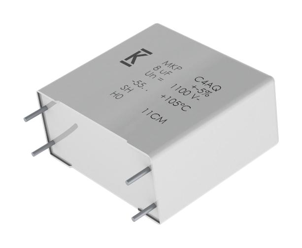 KEMET C4AQSLU4100A11J Power Film Capacitor, Metallized PP, Radial Box - 2 Pin, 1 &micro;F, &plusmn; 5%, DC Link, Through Hole