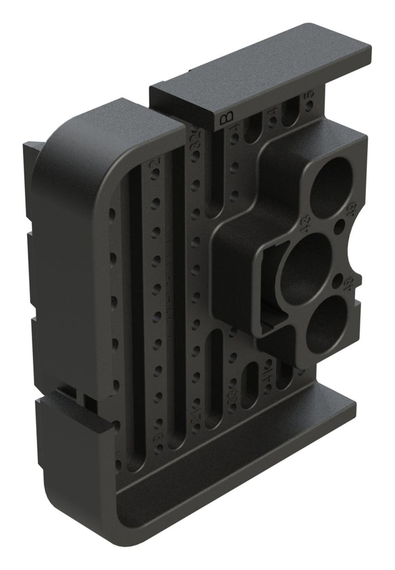 AMPHENOL SINE/TUCHEL AWB-51PBR WEDGELOCK, RIGHT, 51 POS, BLACK